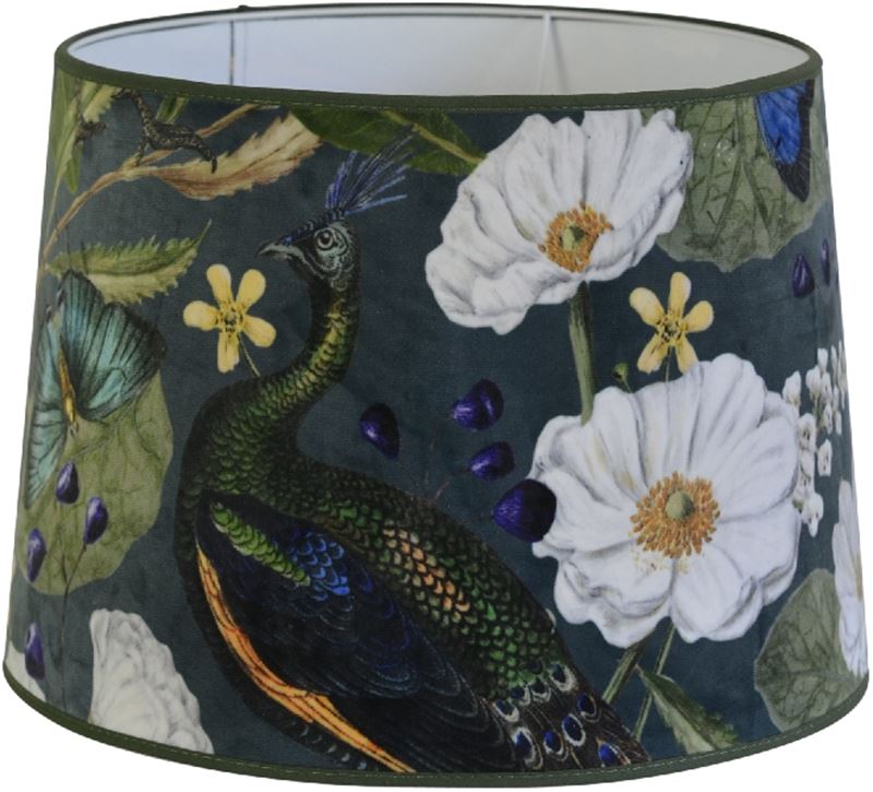 Peacock lampskärm blommor påfågel
